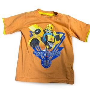 Transformers Rescue Bots Bumblebee Shirt 3T Orange Graphic Tee Boys